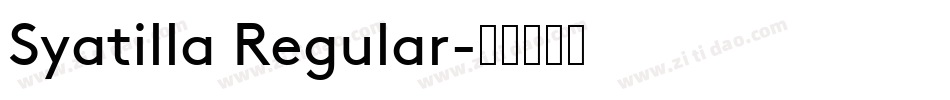 Syatilla Regular字体转换